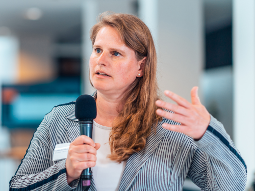 Ulrike Rehders, Head of Site Supply Chain Management at Schülke & Mary, in an interview at ifm SUCCESS DAYS 2023.